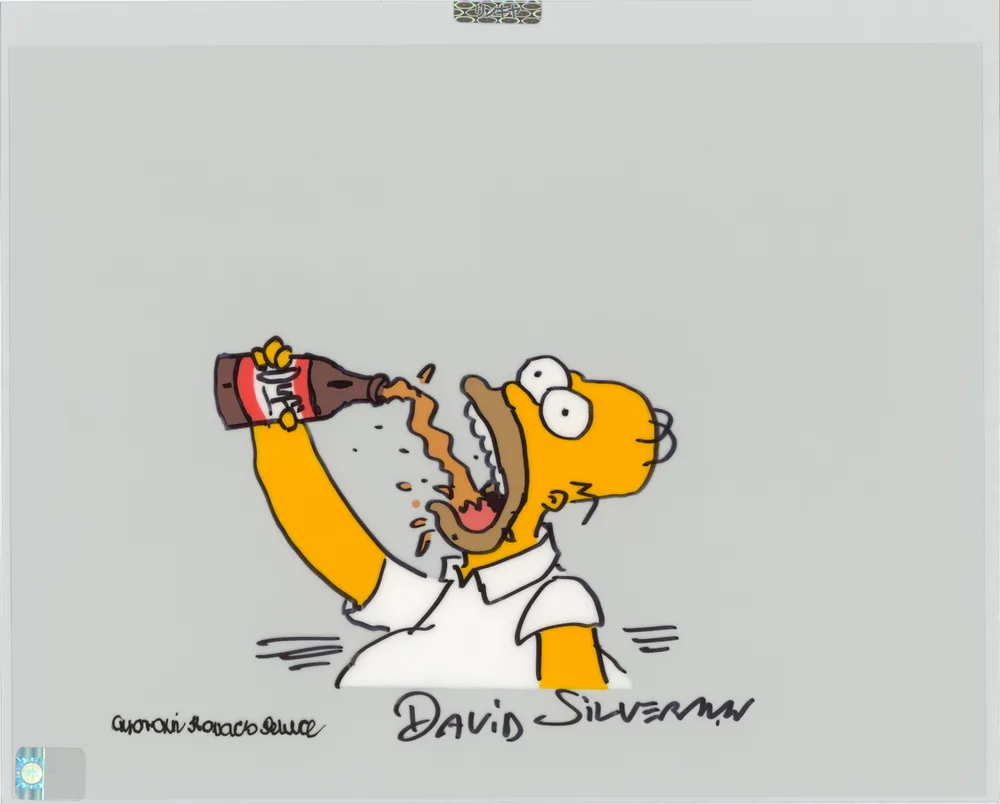 Homer Simpson Hand-Painted Commission Cel